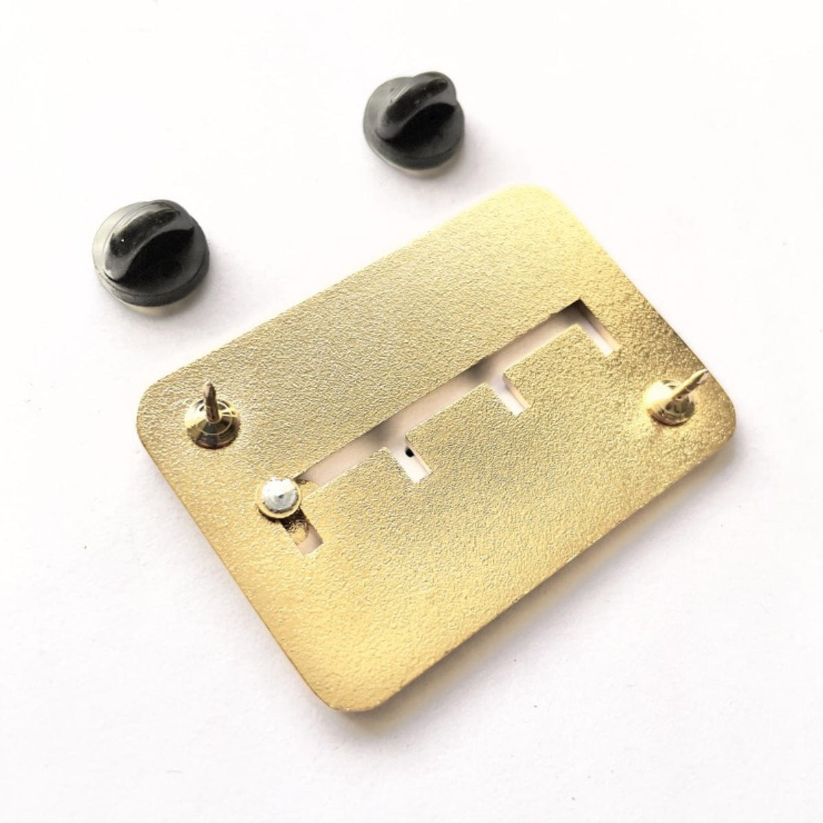 Pronoun Slider enamel pin, hard enamel