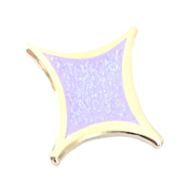 Purple Glitter Star Pin