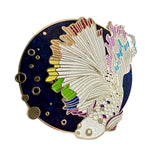 Rainbow Scales Fish enamel pin, hard enamel