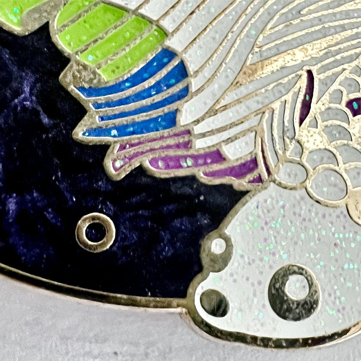Rainbow Scales Fish enamel pin, gold plating