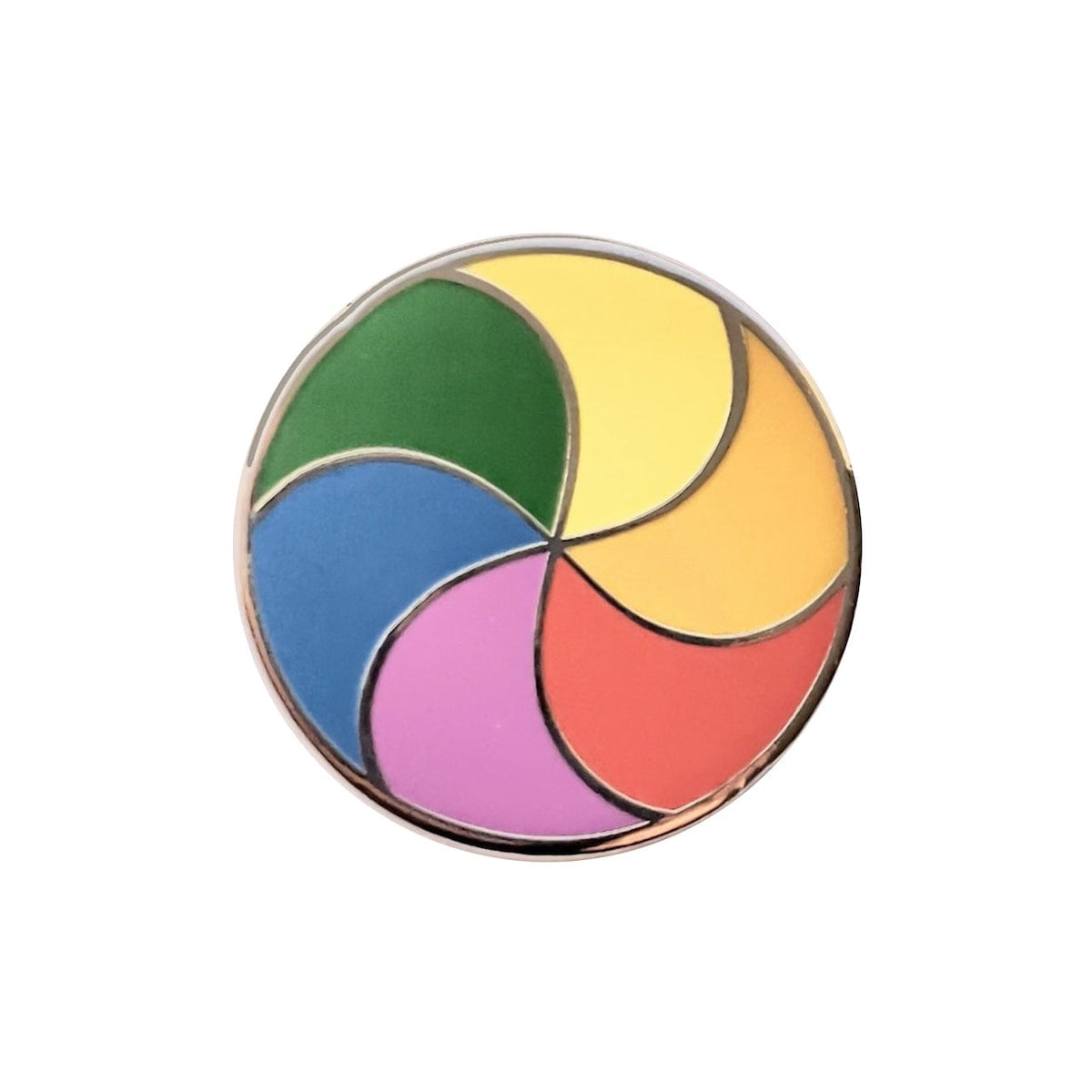 Rainbow Spinner Pride enamel pin by Pinbuds