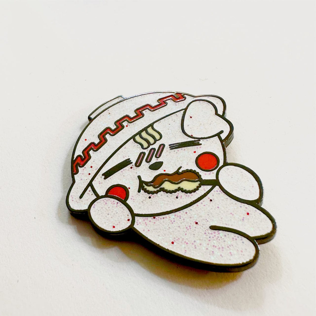 Ramen Dog Mascot enamel pin, hard enamel