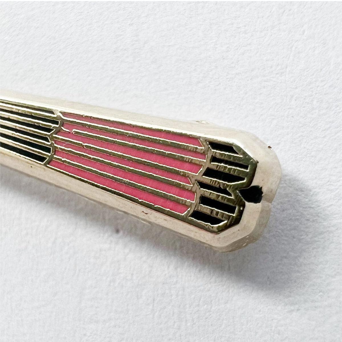 Ramen Wave & Chopsticks enamel pin, pearlescent