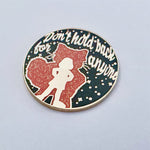 Red Panda "Don't Hold Back" Quote enamel pin, gold plating