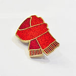Red Scarf All Too Well enamel pin, gold plating