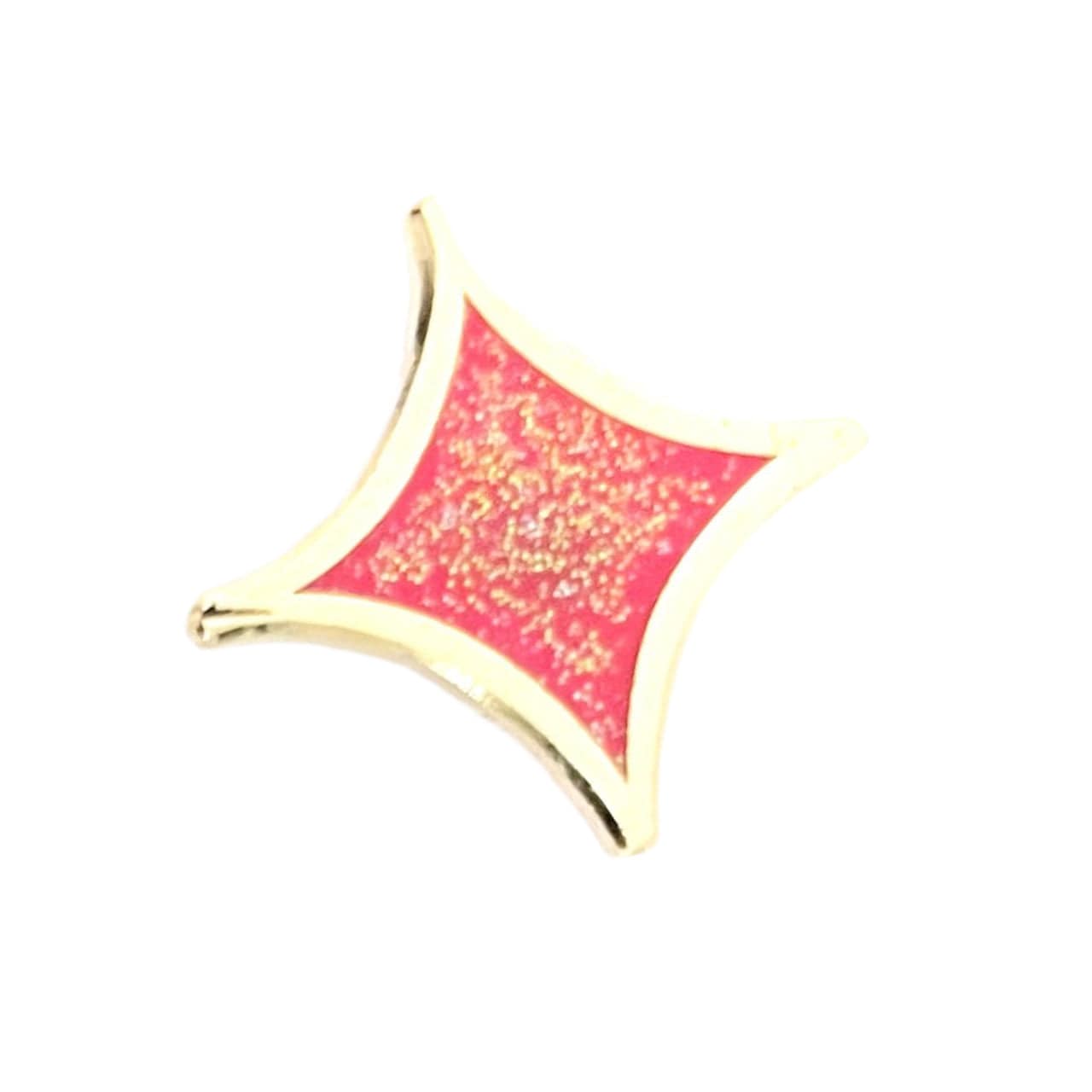 Pinbuds Enamel pin Red star pin (glitters)