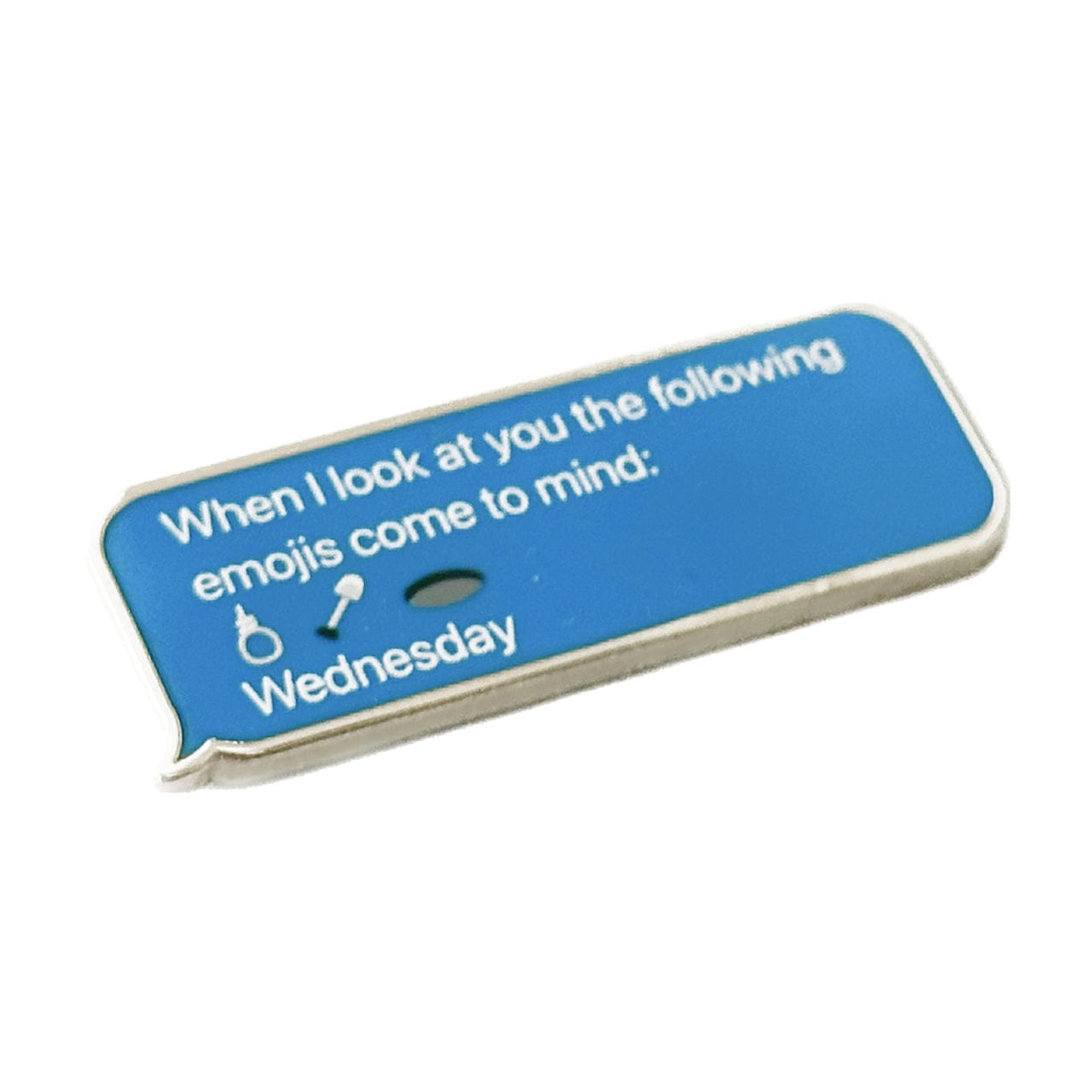 Pinbuds Enamel pin Rope shove hole message pin featuring quote featuring Wednesday Adam's quote  "When I look at you, the following emojis come to mind. Rope. Shovel. Hole"