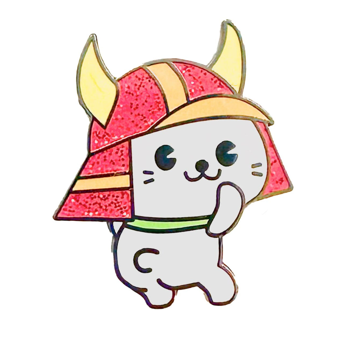 Samurai Cat Mascot enamel pin by Pinbuds