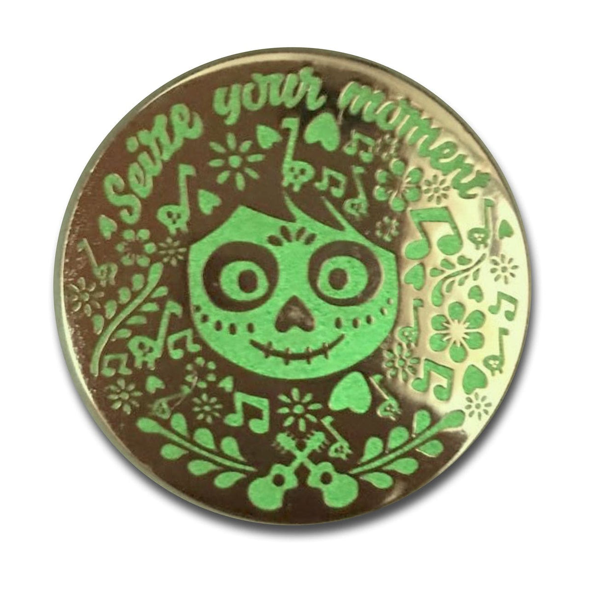 Seize Your Moment enamel pin, designed in Sydney