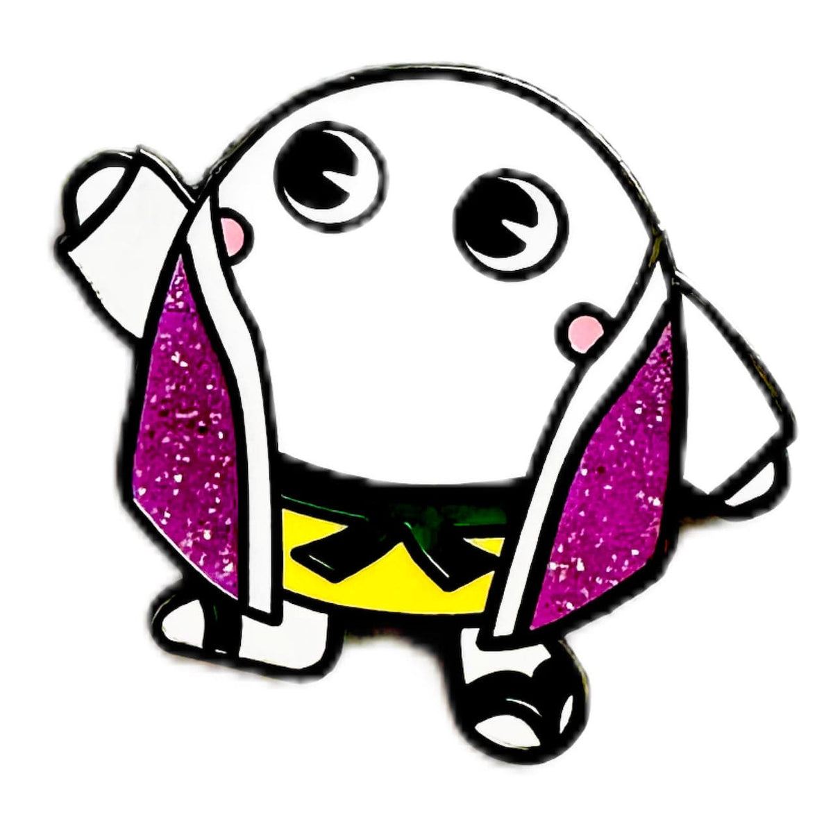 Silk Worm Mascot enamel pin by Pinbuds