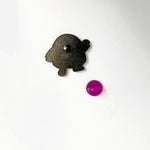Silk Worm Mascot enamel pin, hard enamel