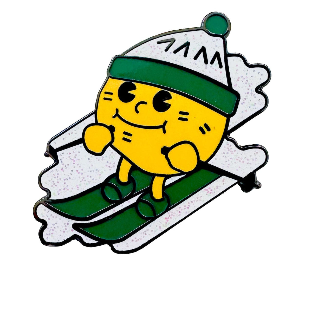 Skiing Potato Mascot enamel pin by Pinbuds