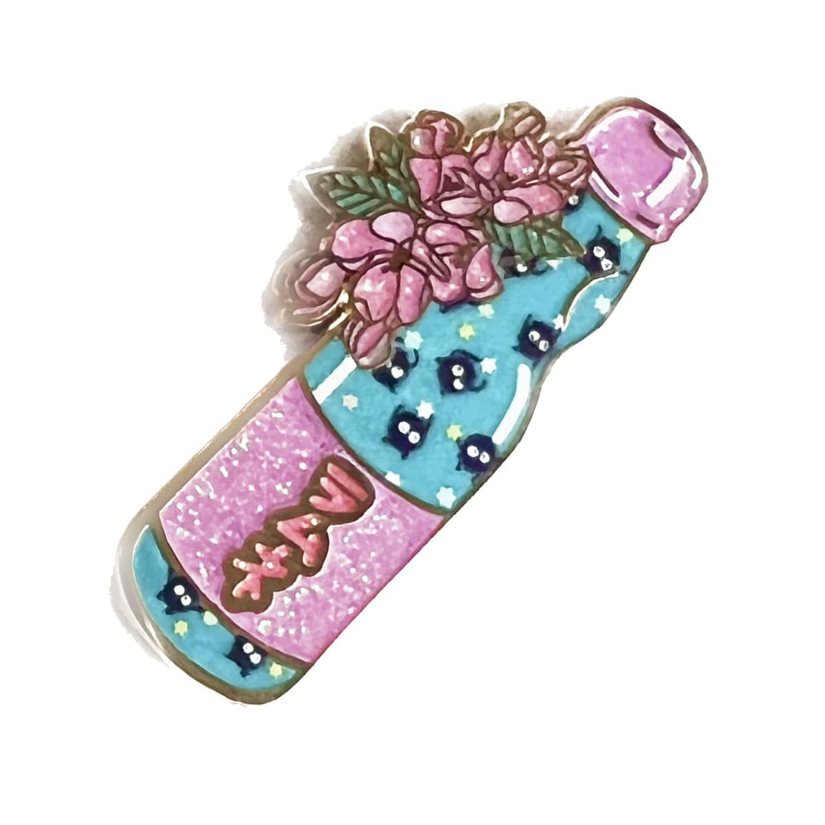 Soot Sprite Ramune enamel pin by Pinbuds