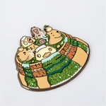 Onsen Hot Spring enamel pin, gold plating