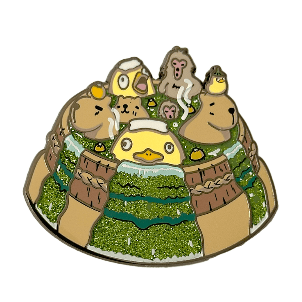 Onsen Hot Spring enamel pin by Pinbuds