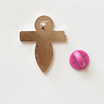 Paper Shikigami Spirit enamel pin, gold plating