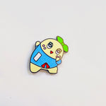 Sporty Yuzu Mascot enamel pin, black plating