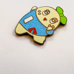 Sporty Yuzu Mascot enamel pin, hard enamel