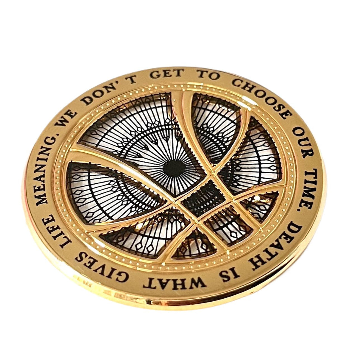 Strange Hero enamel pin, gold plating