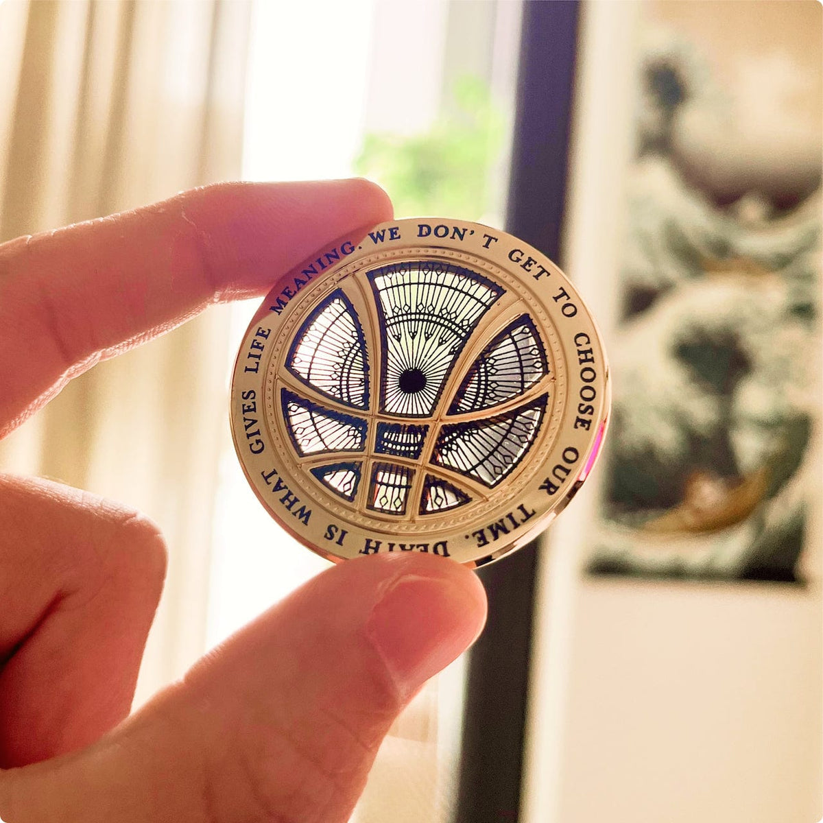 Strange Hero enamel pin, gold plating