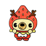 Strawberry Deer Mascot enamel pin by Pinbuds
