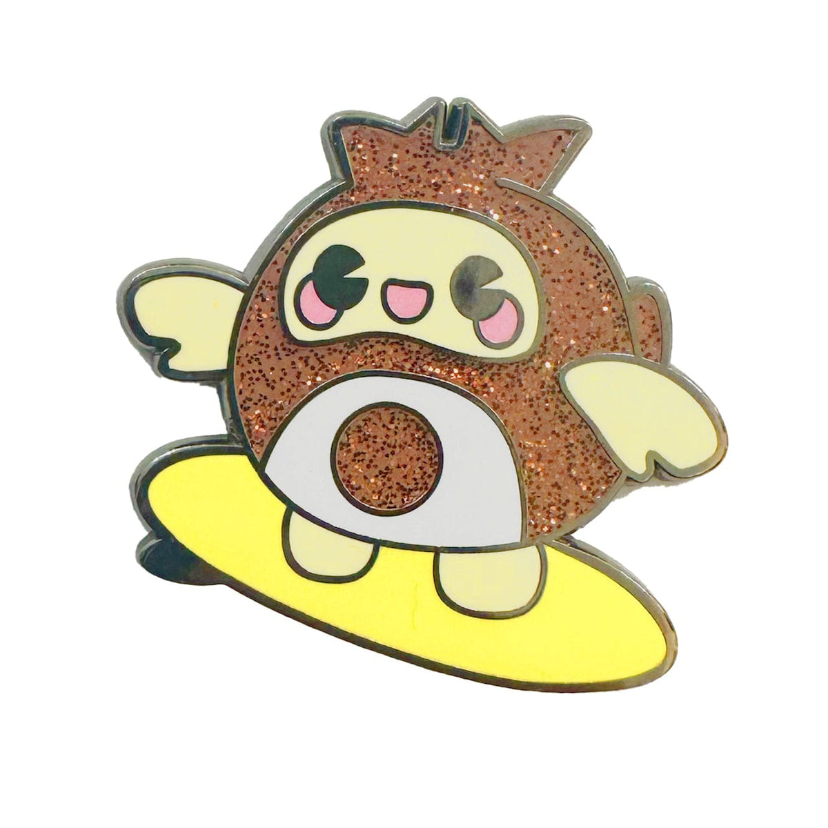 Surfing Otter pin - Chitan from Okinawa prefecture enamel pin by Pinbuds
