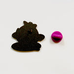 Surfing Otter pin - Chitan from Okinawa prefecture enamel pin, glitter
