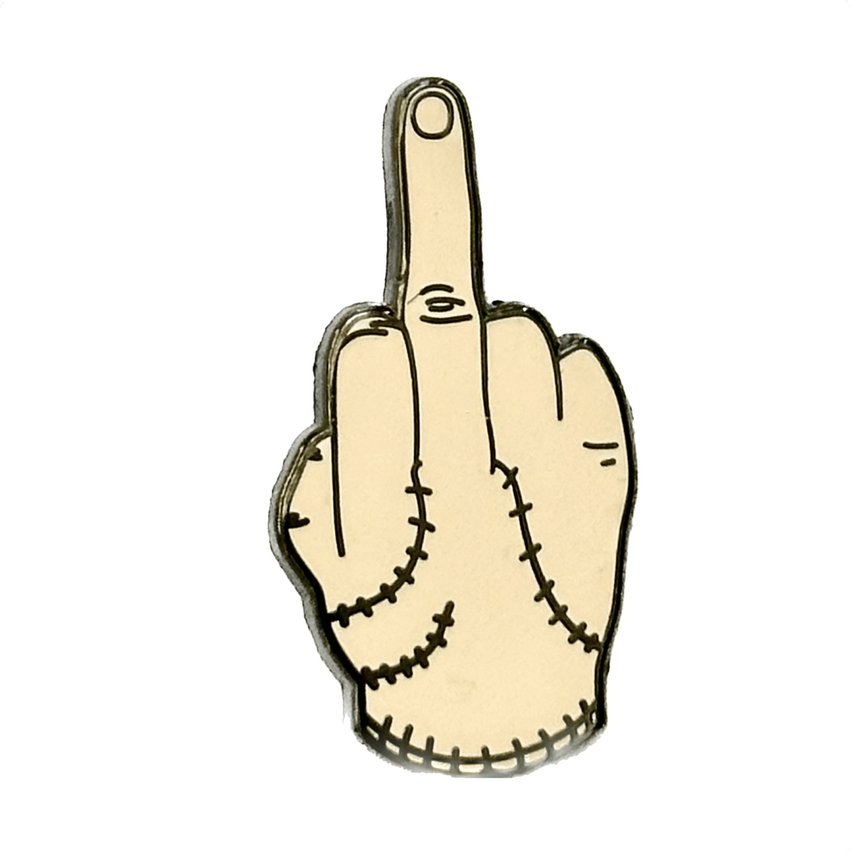Thing Flipping Bird Hand enamel pin by Pinbuds