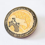 Thunder Breathing Demon Warrior enamel pin, antique gold plating
