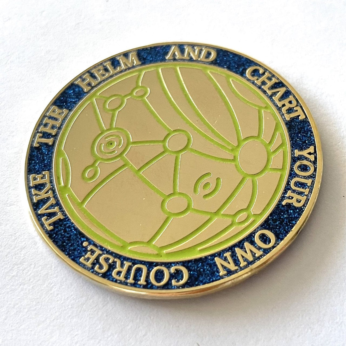 Treasure Planet Map enamel pin, gold plating