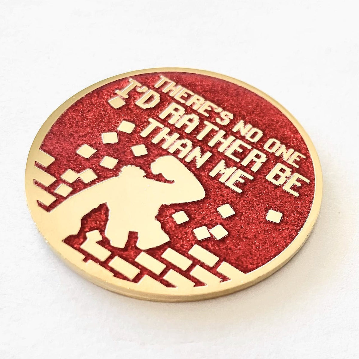 Wrecking Hero Medal enamel pin, gold plating