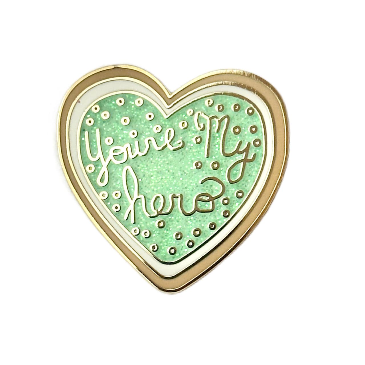 Pinbuds Enamel pin You're my hero Penelope cookie medal pin (glitters)