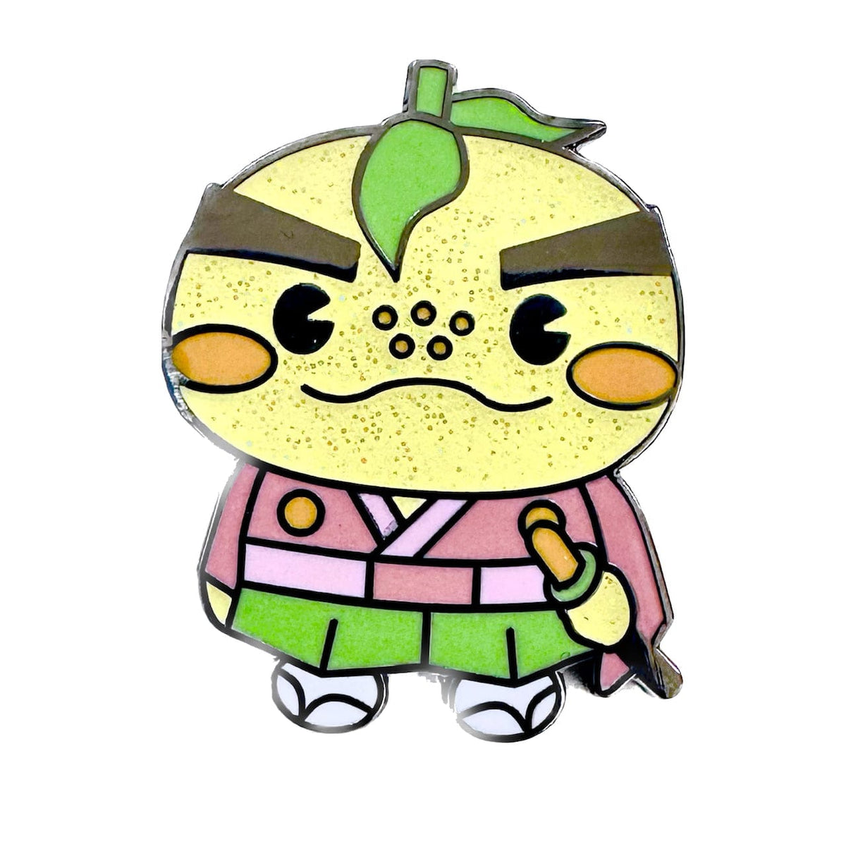 Yuzu Samurai Mascot enamel pin by Pinbuds