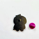 Yuzu Samurai Mascot enamel pin, glitter