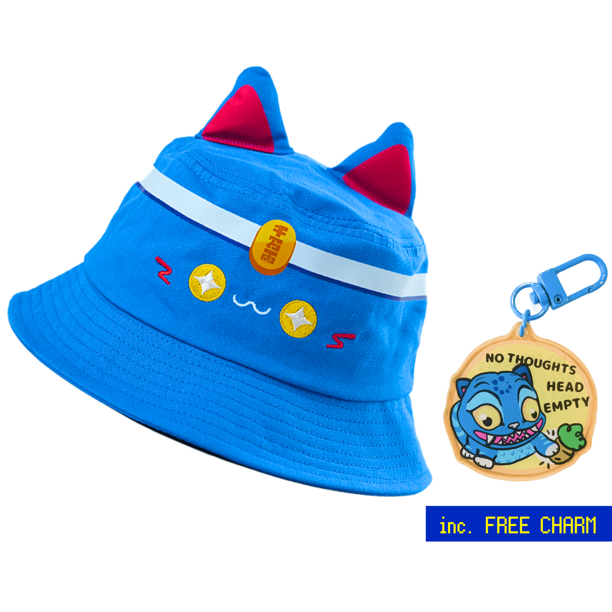 pinbuds Hat No Thoughts Buckethat with Ears KPDH KPop