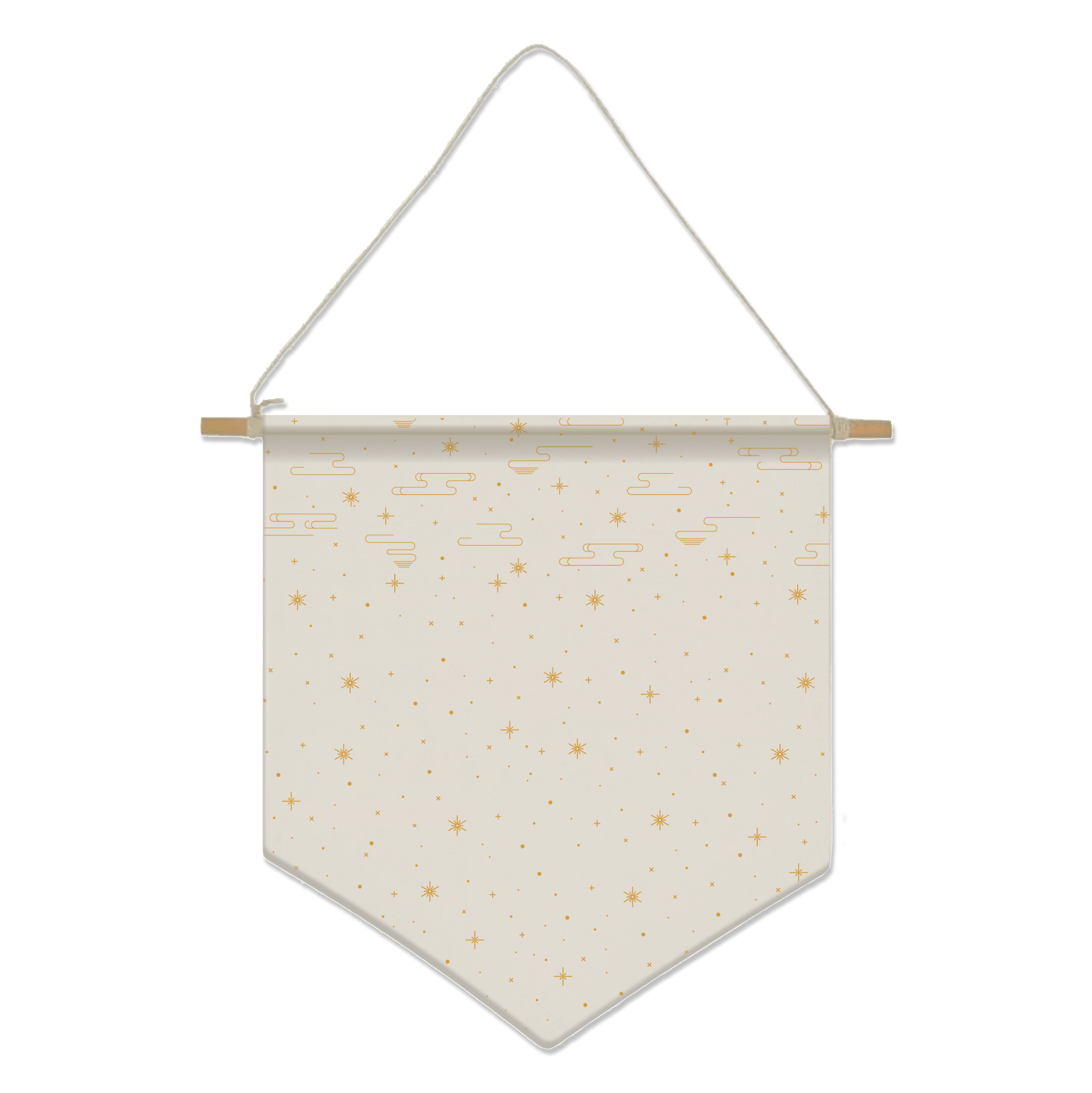 pinbuds Pin Display Beige Sky Pin Display Banner Pin Display Banner with Wood Hanger - Navy Sky