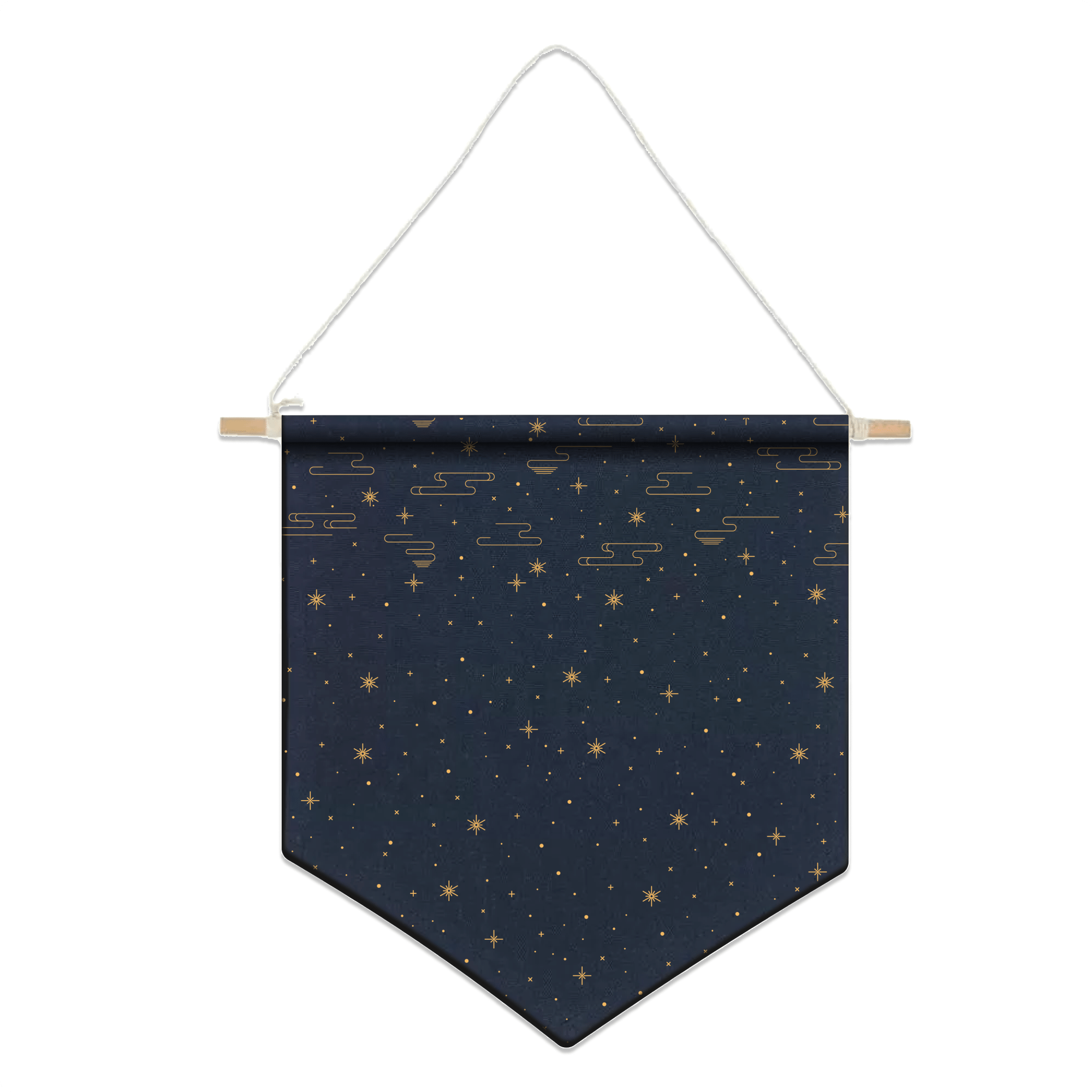 pinbuds Pin Display Navy Sky Pin Display Banner Pin Display Banner with Wood Hanger - Navy Sky