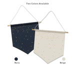 Pin Display Banner with Wood Hanger - White Sky, designed in Sydney