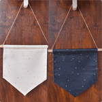 Pin Display Banner with Wood Hanger - White Sky, designed in Sydney