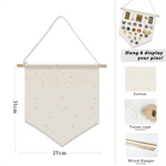 Pin Display Banner with Wood Hanger - White Sky, designed in Sydney