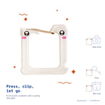 White Bread Clip by Pinbuds, main product photo