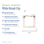 White Bread Clip by Pinbuds, size and specs