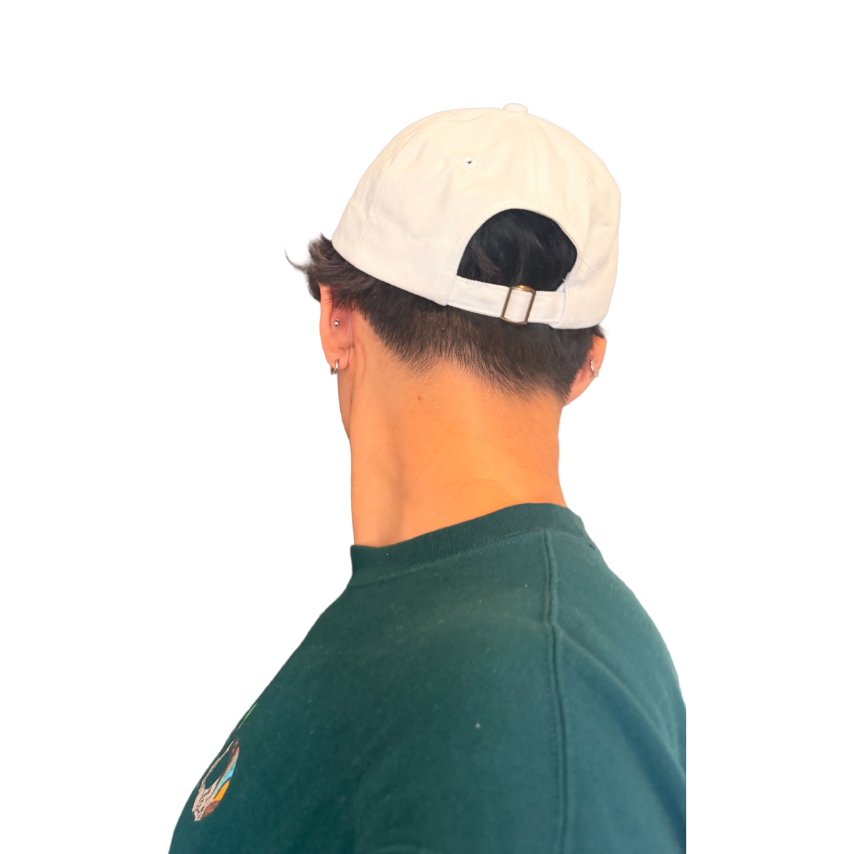 Hyper Pressed Rice Dad Cap worn, seen from behind