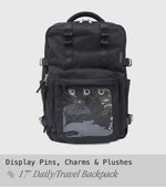 17 inch Expandable ITA Backpack by Pinbuds growing deeper as its four side buckles are let out