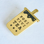 Positivitea enamel pin, hard enamel