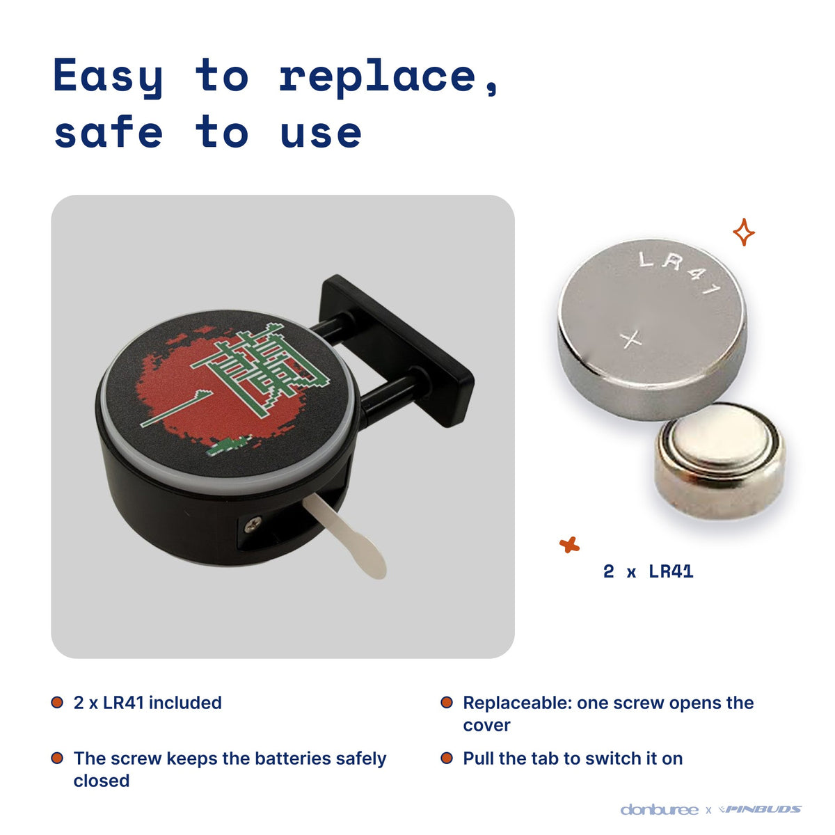 Ramen Shop Magnet Light by Donburee x Pinbuds, easy to replace and safe to use battery