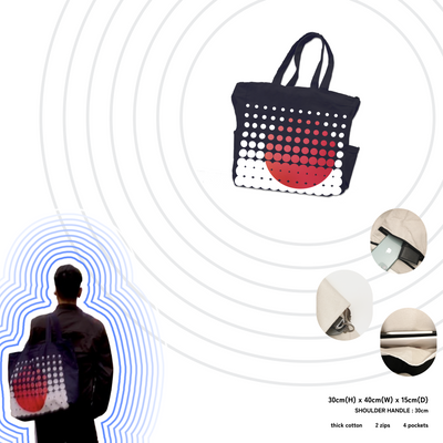 Tokyo Sun Grid Tote Bag