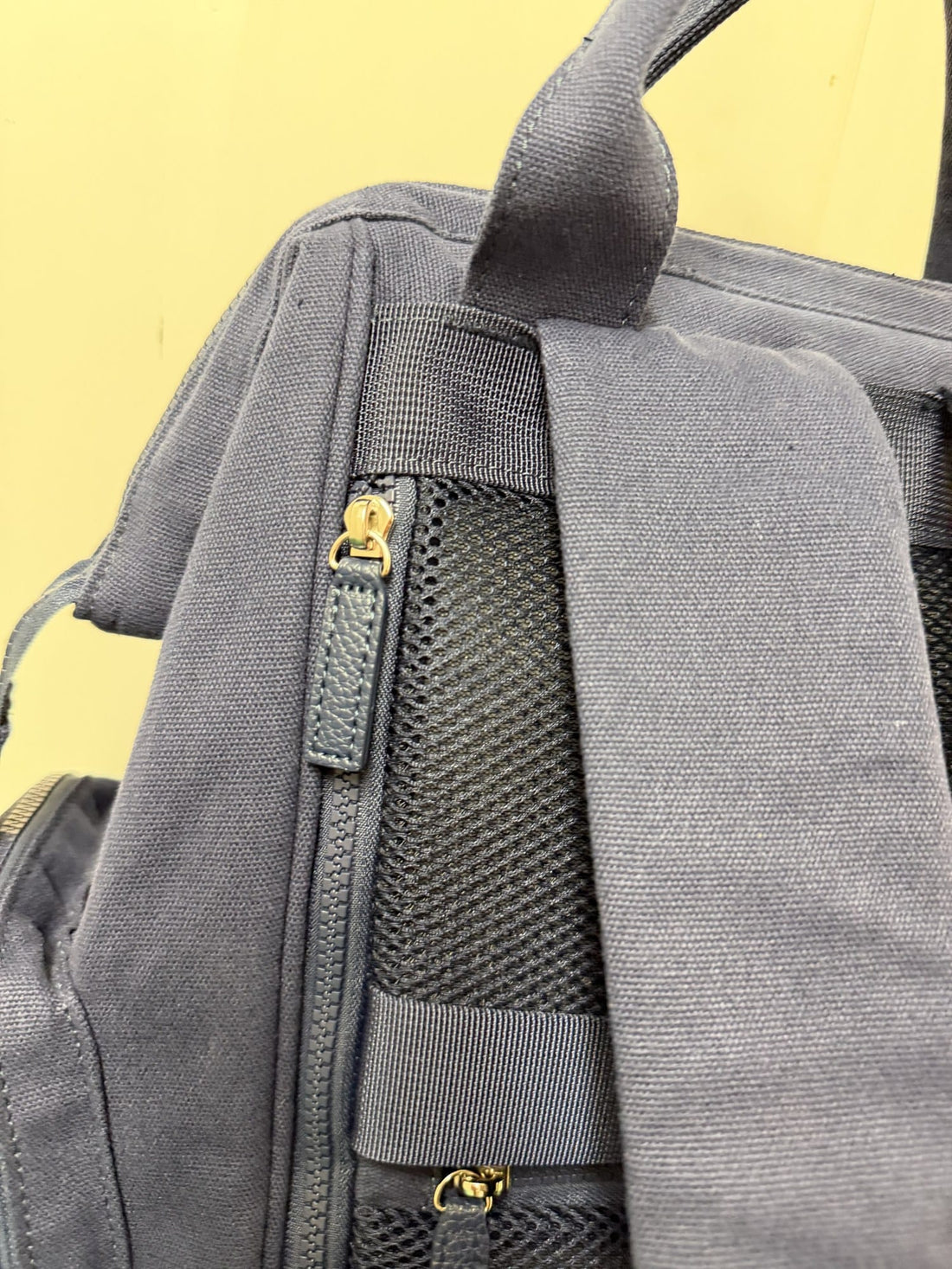 Everyday ITA Bag: 15" Anti-Theft Canvas Laptop Backpack + 2 Pin Inserts - front window full of pins