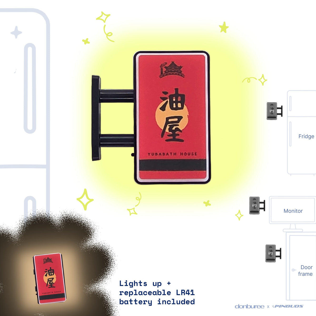 Yubabath Magnet Light by Donburee x Pinbuds, main product photo