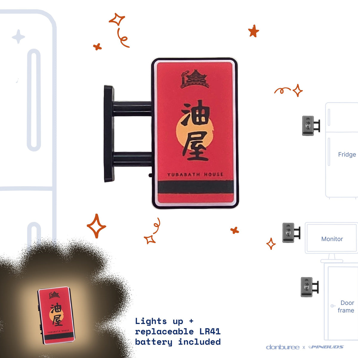 Yubabath Magnet Light by Donburee x Pinbuds, main product photo